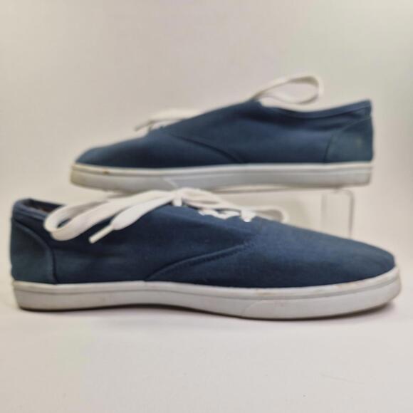 Chic Vtg 90s Women's Denim Jean Sz 8 Lace Up Sneakers Shoes - Picture 2 of 9